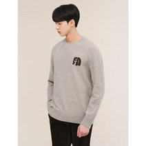 [빈폴]브라운 울 블렌드 반달곰 자수 니트(BC1X51C09D)