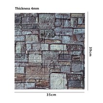 포인트 벽지 실내 인테리어 월페이퍼 12 3 패널 방음 충돌 방지 자체 접착 3 벽, 혼합 색상 3, 39cmx35cmx12pcs