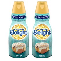 International Delight Coffee Creamer Cinnabon 인터네셔널 딜라이트 커피 크리머 시나본 32oz(946ml) 2팩