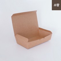 [도시락종이상자] 크라프트 일회용 종이 버거 김밥 떡 포장용기 ky도시락 1호(100개)