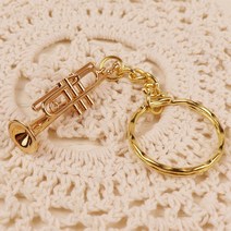 색소폰 모양 프렌치 호른 열쇠 고리 트럼펫 키 체인 케이스 포함 악기 트롬본 키 튜바 크리스마스 선물 생일, 03 Trumpet Keychain