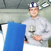 프라모델 도색 부스 건담 스프레이 탑 에어 브러시 취미 필터 세트 유리 섬유 교체 마스터 파슈와 호환 6 개, blue