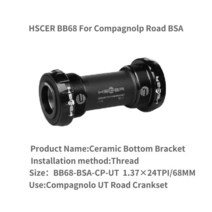 베아링 베어링 세라믹 HSCER-세라믹 자전거 베어링 BSA/ ITA 1.37 × 24TPI/68MM BB68 임페리얼/이탈리아, [03] CP UT BSA