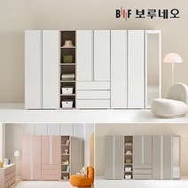 보루네오 리키 옷장 주니어 1인 학생 싱글 안방 작은방 원룸 자취방 세트 400 800 1200 1600 2000 2400, 800거울긴옷장, 그레이