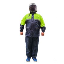 상홍우의 빅사이즈 투피스 오토바이 배달 남녀 공용 우의 형광 4XL