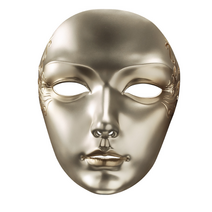 할로윈 김모미 마스크걸 마스크 가면 골드 프린스, 블랙 마스크 폭 16.5 cm