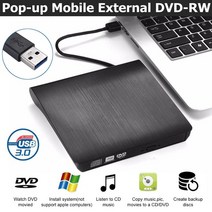 외장cd롬 디비디플레이어 리더기 휴대용 USB 30 DVDROM CD ROM 광학 드라이브 외부 슬림 디스크 리더 데스, 01 USB3.0