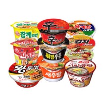 컵라면골라담기 11종 컵라면세트 신라면큰컵+왕뚜껑+사리곰탕+짜파게티범벅+김치사발면+육개장사발면+튀김우동+새우탕+진라면+참깨라면+팔도도시락