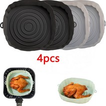 데크오븐 가정용 업소용 베이킹 제빵 카페 디저트 피자 화덕 전기 오븐재사용 가능한 에어 프라이어 팬 실, 22 4pcs black grey