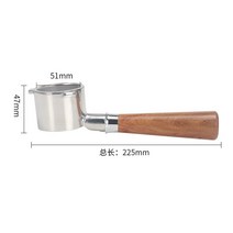 드롱기 라 프로페셔널 EC9335 용 커피 바텀리스 포터필터 홀더 51MM 교체 필터 바구니 익스프레소 바리스타 도구, [08] red rose wooden