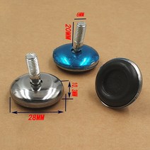 가구부품 부속자재 미끄럼 방지 조절 발 가구 의자 소파 테이블베이스 M6 M8 M10 나사 수평 받침대 10 개, [05] 10pcs 28x20x6MM