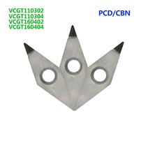 1PC PCD CBN 인서트 VCGT110302 CNC 선반 터닝 다이아몬드 초경 가공 커터 공구, 05 VCGT110302 CBN