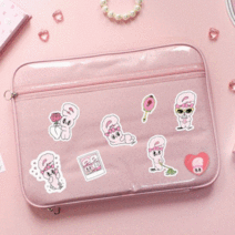 13인치 pvc 트윙클 맥북 노트북 파우치 가방, 핑크
