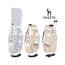 헤지스골프 2023 HZCB-014L 휠 여성용 캐디백 그레이 아이보리