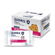 크리넥스 카카오 항균 안심물티슈 휴대형 랜덤발송, 80팩, 1개