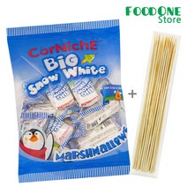 [푸드원스토어] 빅 스노우 마시멜로우 17g x15개 + 꼬치 20개, 1세트