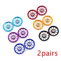 미니카4WD트랙 트럭 미니카 19mm 알루미늄 볼 레이스 롤러 경량 가이드 + 520 베어링 스페이서 2 쌍 타미, 03 pink