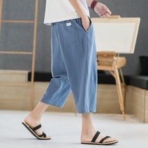 2022 여름 슬림 슬렉스 면마 7부 캐주얼 8부린넨 트레이닝 바지 9부 팬츠