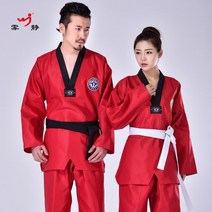 태권도복 주짓수 도복 훈련용 클래식 태권도 유니폼 블루/레드/화이트 슈트