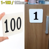 부착식 사각 아크릴 번호판 100mm 1P, 20