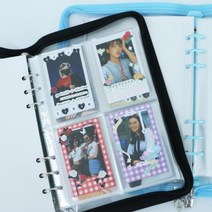 A5 다이어리 포토카드 바인더 속지 X 10장 3type [사진 앨범 PVC 내지 스티커 폴라로이드 육공 보관], 4칸10매, 10매
