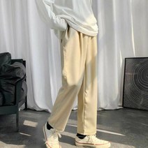슬랙스 허리 와이드 남성용 밴딩 긴바지 팬츠