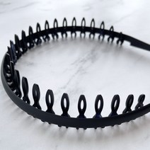 기본 플라스틱 빗살 남자 머리띠 남성 헤어밴드 블랙 안아픈 세안 운동 스포츠 여드름 앞머리