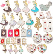 [하비라벨] 앨리스 참 장식 악세서리부자재 diy키링 만들기, 리틀트럼프핑크