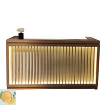 고급 인포데스크 안내데스크 계산대 캐셔 카운터테이블 업소 안내 식당 코너 한식당, 깔끔한원목색