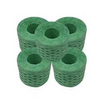 오키도키공방 뜨개실 종이실 라피아실 칼라끈 90m 95g X 5개, 24_G28 그린민트 X 5개