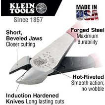 플라이어 하이 레버리지 사이드 커터 Klein Tools D228-7 -28432, 8인치