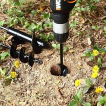 전동 드릴 구굴기 하우스 파이프 박기 땅 파기 구멍 뚫기, 직경 4cm 길이 22cm, 단일사이즈