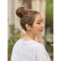 만두머리 부분가발 프렌치사 스몰, 6 리얼브라운, 1개