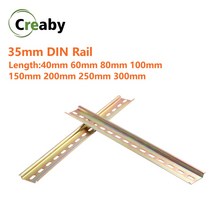 터미널 블럭 단자대 범용 타입 회로 차단기 블록 및 AC 접촉기 35mm 슬롯 DIN 레일 길이 10cm 20cm 30cm 두께 1mm C45, 3.8cm