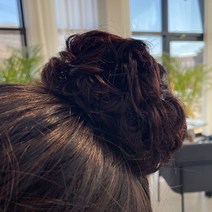 똥머리 올림머리 가발 승무원 한복 가채 당고머리, 상품선택, 3컬머리-브라운블랙