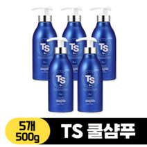 [ 두피 쿨링 ] TS 쿨샴푸 500g 시원한 샴푸 두피 열감 온도 내려주는 쿨링샴푸, 5개