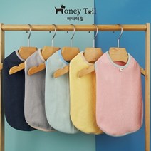 [바보사랑] 허니테일 강아지옷 티셔츠 민소매 나시티 실내복 애견의류 S-3XL[허니테일], 색상/사이즈:민트/S