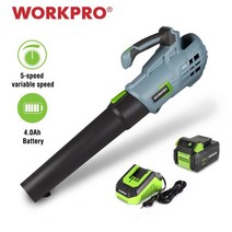 목공집진기 집진기 소형집진기 WORKPRO배터리 무선 나뭇잎 송풍기 20V 40Ah 잔디 관리 마당 청소용 전원 스위퍼 빠른 충전기 포함, 러시아