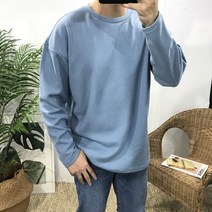 이루네 남녀공용 빅사이즈 오버핏 무지 반팔 티셔츠