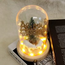 [더라임코리아] 크리스마스 LED 북극곰 유리 돔트리 무드등 DIY 셀프 장식 소품 공방, 상세 설명 참조