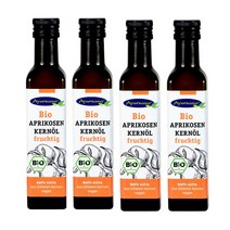 Ayursana 유기농 냉간압착 식용 살구씨 오일 250ml 4병