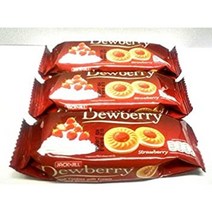 Dewberry Sandwich Cookies with Cream and Strawberry Flavoured Jam Net Wt 36 g. X 3 Bags by Thai Prem, 1