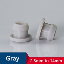 블랙/그레이/클리어/화이트 실리콘 고무 스냅 온 홀 플러그 10 개 2.5mm ~ 14mm 블랭킹 엔드 캡 씰 스토퍼, 04 Gray_16 10mm