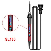 우드버닝툴 펜 인두기 납땜 인두 sl103 60w 지능형 디지털 디스플레이 조절 온도 전기 납땜 인두 용접 세라믹 용접, 유럽 ​​연합