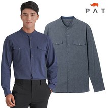 PAT 투 포켓 헨리넥 셔츠