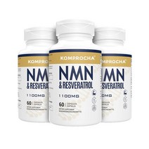 (당일) [3병 배송] Komprocha 콤프로차 NMN 레스베라트롤 1100mg 60정, 3개 묶음 배송