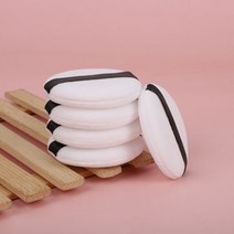 5 Pcs 얼굴 파우더 재단 퍼프 전문 라운드 모양 휴대용 소프트 화장품 메이크업 스폰지 미용 도구, White