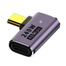 충전기 커넥터 고속 USB C OTG U-모양 스트레이트 앵글 남성-여성 B85B, 02 side elbow