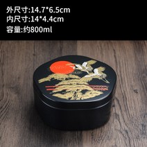 칠기 장어덮밥 찌라시즈시 초밥 규동 덮밥 돌산 초밥찬합 스시 밥 우동, 소나무 두루미-흑 원형 장어통