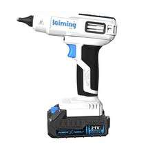 충전식 글루건 휴대용 수작업 접착제 배터리 산업용 무선 핫, 2.0Ah 배터리 1개 고속 충전 1개